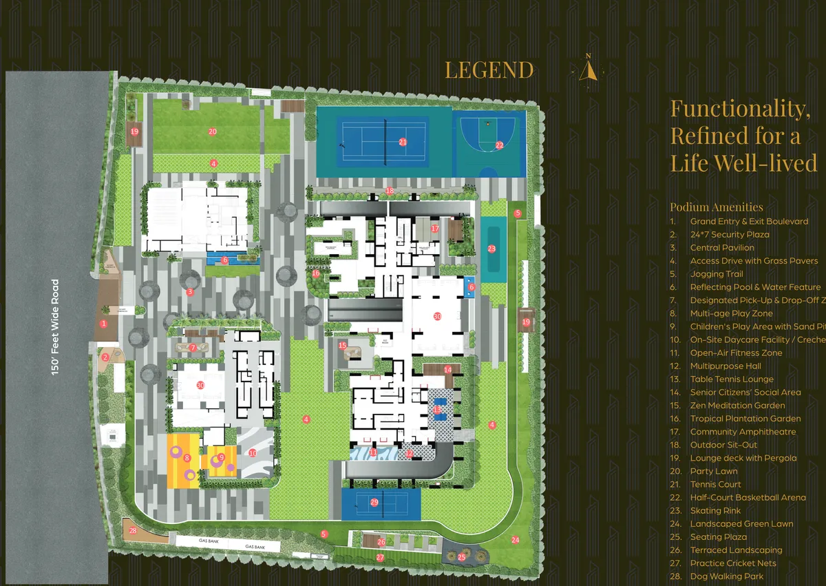 Hallmark Altus podium and amenities master plan